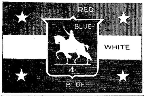 ABOVE: Winning design from May 1916. This was our official flag until 1964. Image from Post-Dispatch