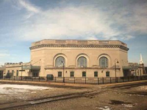 We're not going to Joliet IL but I liked seeing their Union Station from the train last month. Click the image to view the website on their handsome 1912 station. 